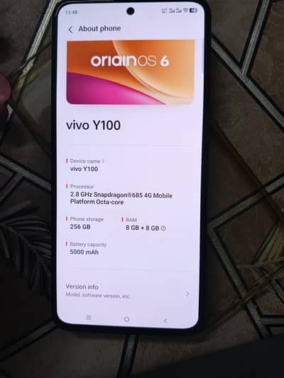 Vivo Y100, 10 by 9 condition, full box