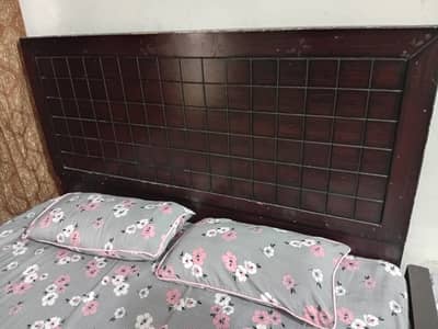 Used Double Bed with Matress for Sale