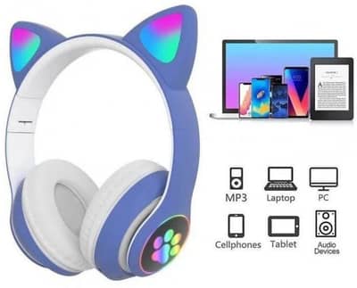  **Cat Ear LED Wireless Headphones** 