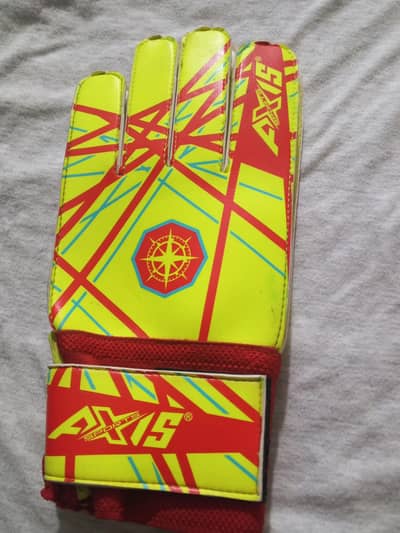 AXIS Sports Goalkeeper Gloves – Neon Yellow/Red – Good Condition