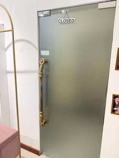 4 Premium Frameless Tempered Glass Doors – 37.5” × 83” with Floor mach