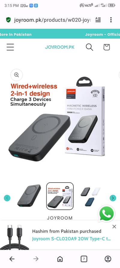 Joyroom Power Bank Wireless Magsafe