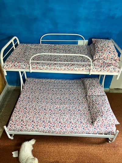 Double Story Bed With Free 2 Matresses