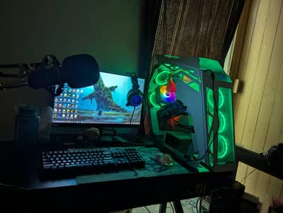 gaming PC with rtx and Ryzen processor working editing pc high end