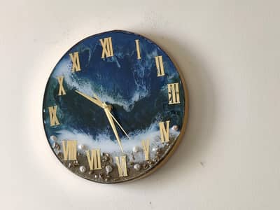 "RESIN WORK"beautiful & attractive hand made wall watch only Rs.  9000
