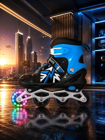 InLine Roller Skates | RGB Wheels Light | Adjustable Size 39-43