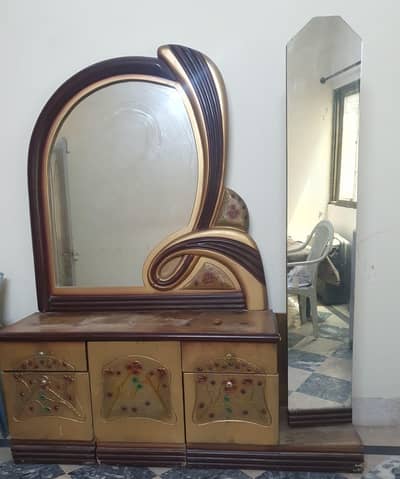 king size bed with dressing table in good condition