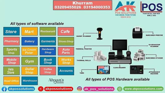 POS Software Store Mart Pahrmacy Resturant Cafe Garments Inventory
