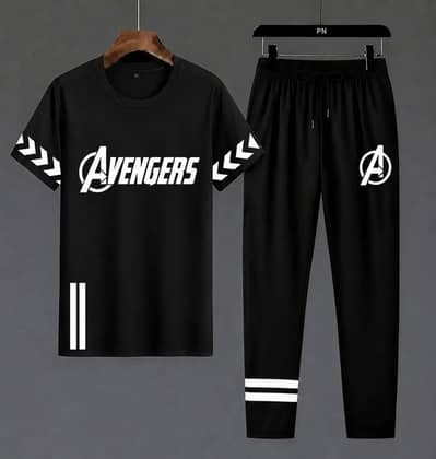 2Pcs Men's Dri Fit Printed Track Suit