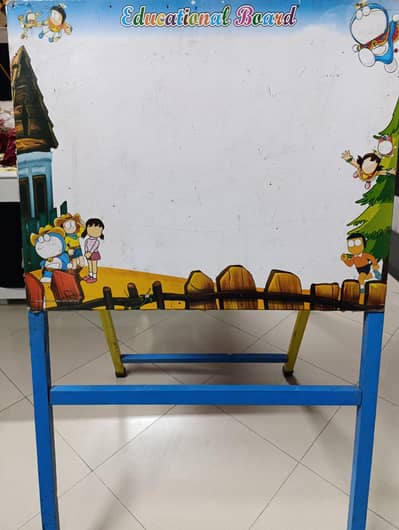 Educational 2-Sided Standing Board/Easel for Kids