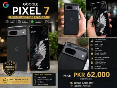 Google Pixel 7 (128GB) - PTA Approved - Condition - 8GB RAM - 5G