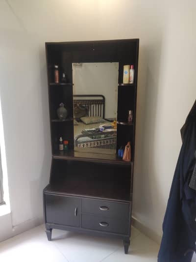wood strong dressing table, drawer , dresser  mirror