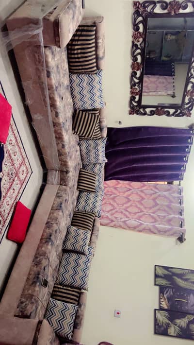 A beautiful 10 seater sofa with high quality wood and mattress.