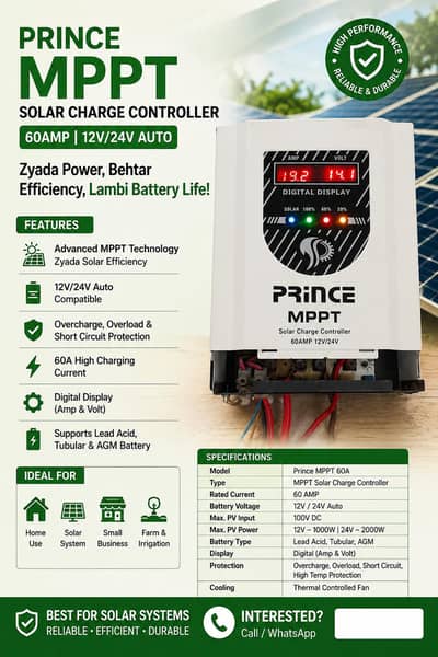 MPPT Solar Charge Controller 60A 12V/24V |Original