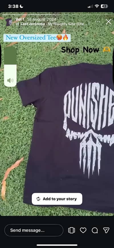 Punisher oversized T shirt