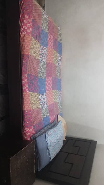 Bed without mattress ( with a side table)