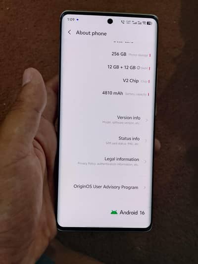 I am selling vivo x90s official pta 12 gb 256gb