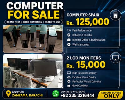 Office Computers & Dell LCD Monitors for Sale