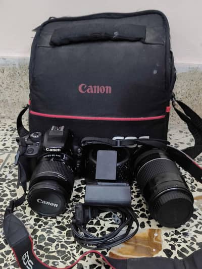 DSLR Canon 100d with 18.55 and 75.300 exchange possible with mobile