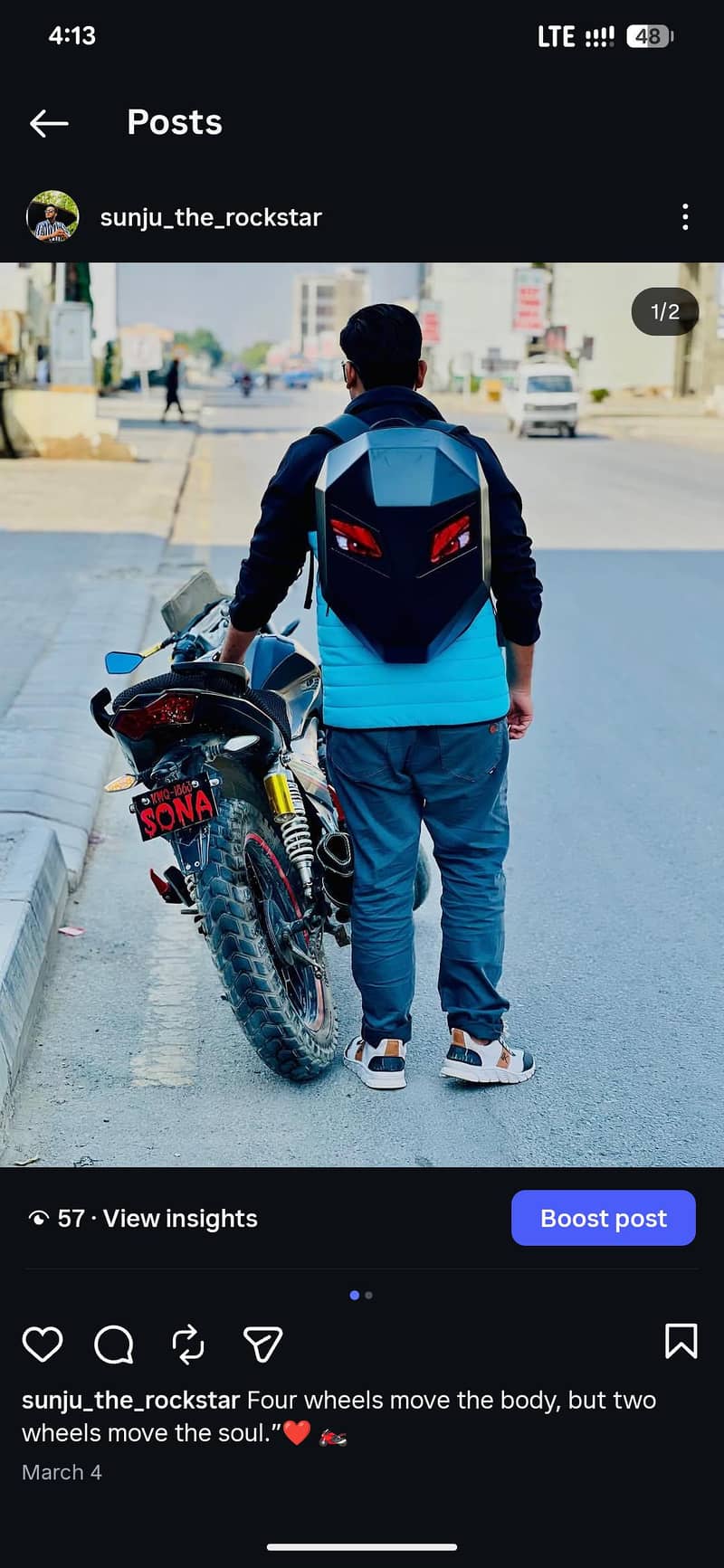 Led display backpack 1