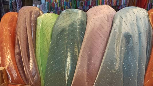 China Polyester Stone Work Fabric | Ladies Suit Cloth | Premium Quali