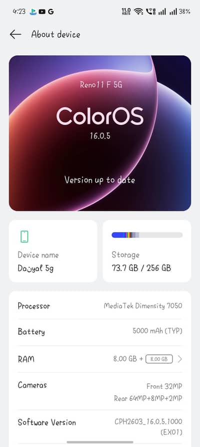 OPPO Reno 11f 5g official pta approved