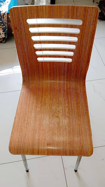 2 wooden chairs