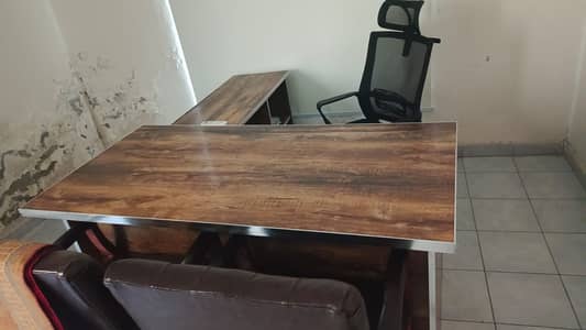 Complete Office Furniture (Table, Chairs, Cabinet) - DHA Phase 2 |