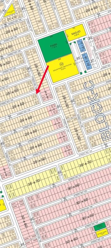 5 Marla Corner Plot for Sale in Faisal Hills Block C plot#7945