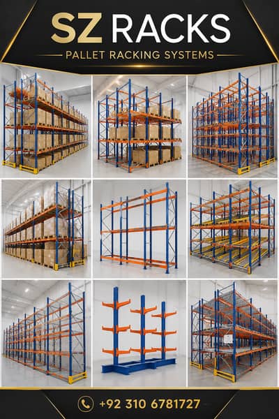Supermarket Racks | Storage Racks | Steel Shelving | SZ Racks Lahore