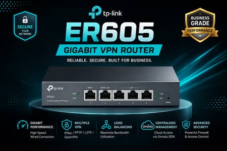 TP-Link ER605 Omada Gigabit VPN Router – Excellent Condition
