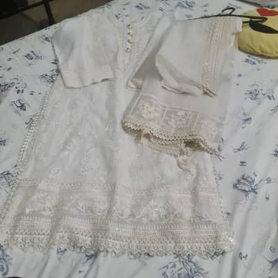 Baroque off wbite color elegant dress