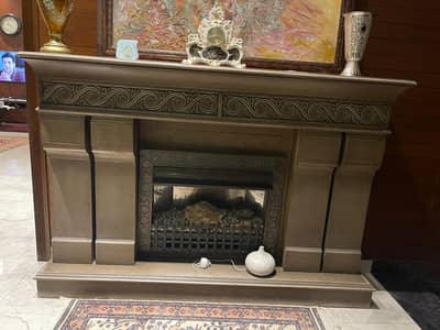 Wooden Electric Fire Place (Soild Wood)