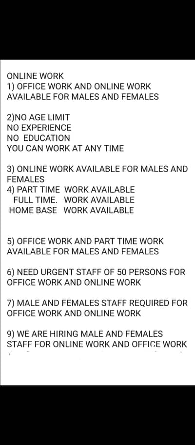 ONLINE JOB