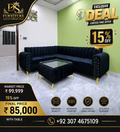 Premium 7 Seater Sofa Set With Table | Limited Time Offer