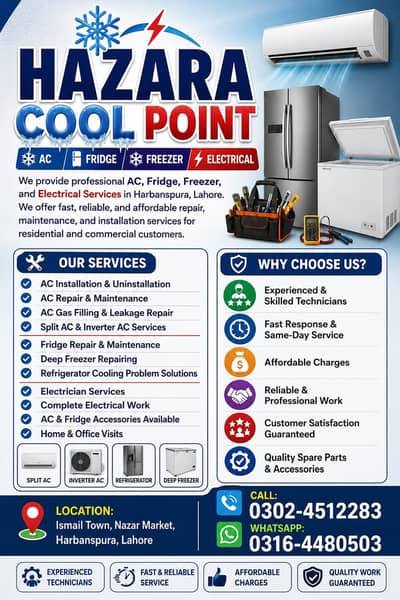 AC, Fridge & Freezer Repair Services in Lahore | AC Installation | E