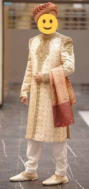 SHERWANI URGENT SELL NEW & UNUSED (INCLUDING TURBAN, INNER AND SHOES)