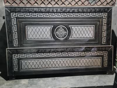Bed with two side tables