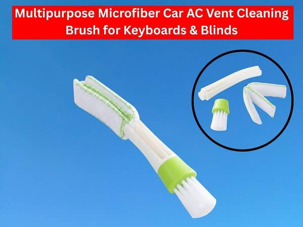 Multipurpose Microfiber Car AC Vent Cleaning Brush for Keyboards & Blinds