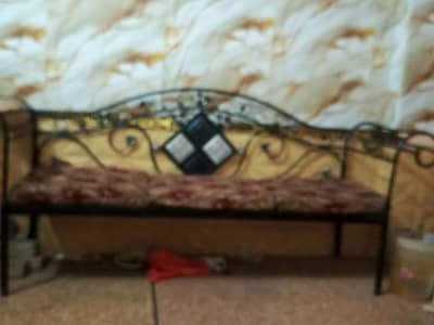 3 seater iron sofa available