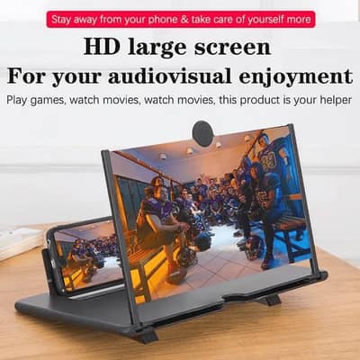 HD Mobile Screen Magnifier For Movies & Gaming - Foldable Design