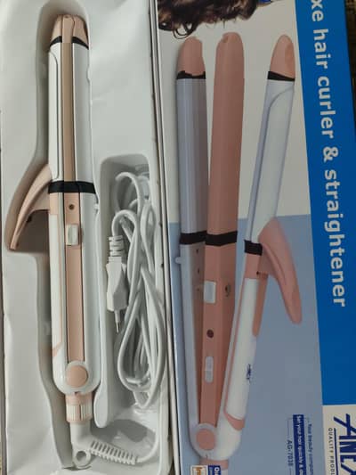 Anex AG-7038 Deluxe 2-in-1 Hair Curler & Straightener (90W)