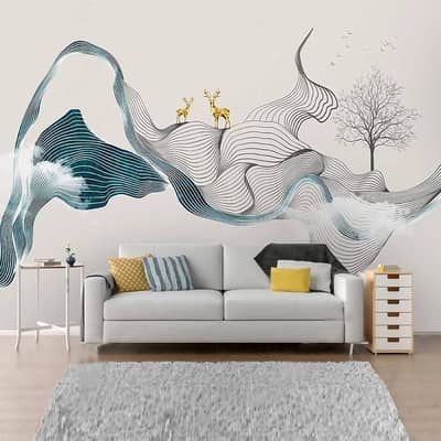 3D customized Wallpaper | Room wallpaper | 3d Wallpaper | Canvas Sheet
