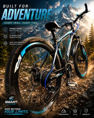 Amazing Sunrise Smart Mountain Bicycle | 7 Gears | Dual Disc Brakes |