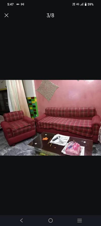 6 seater sofa set and Center Table