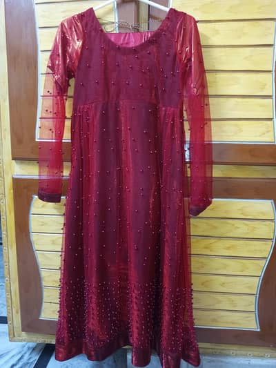 red beads frock