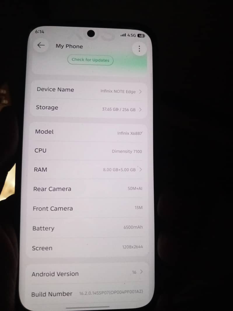 Infinix note edge 4
