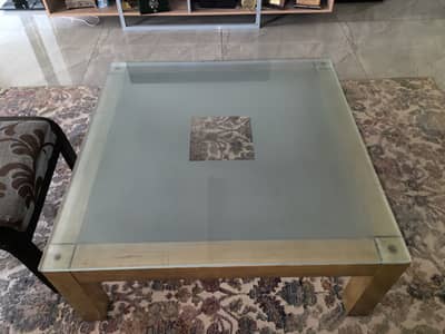 Stylish glass top center table