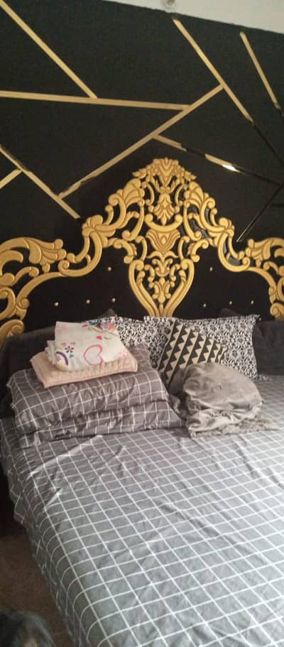bed with mattress