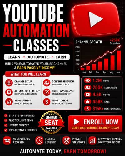 Youtube Automation Classes Available Online